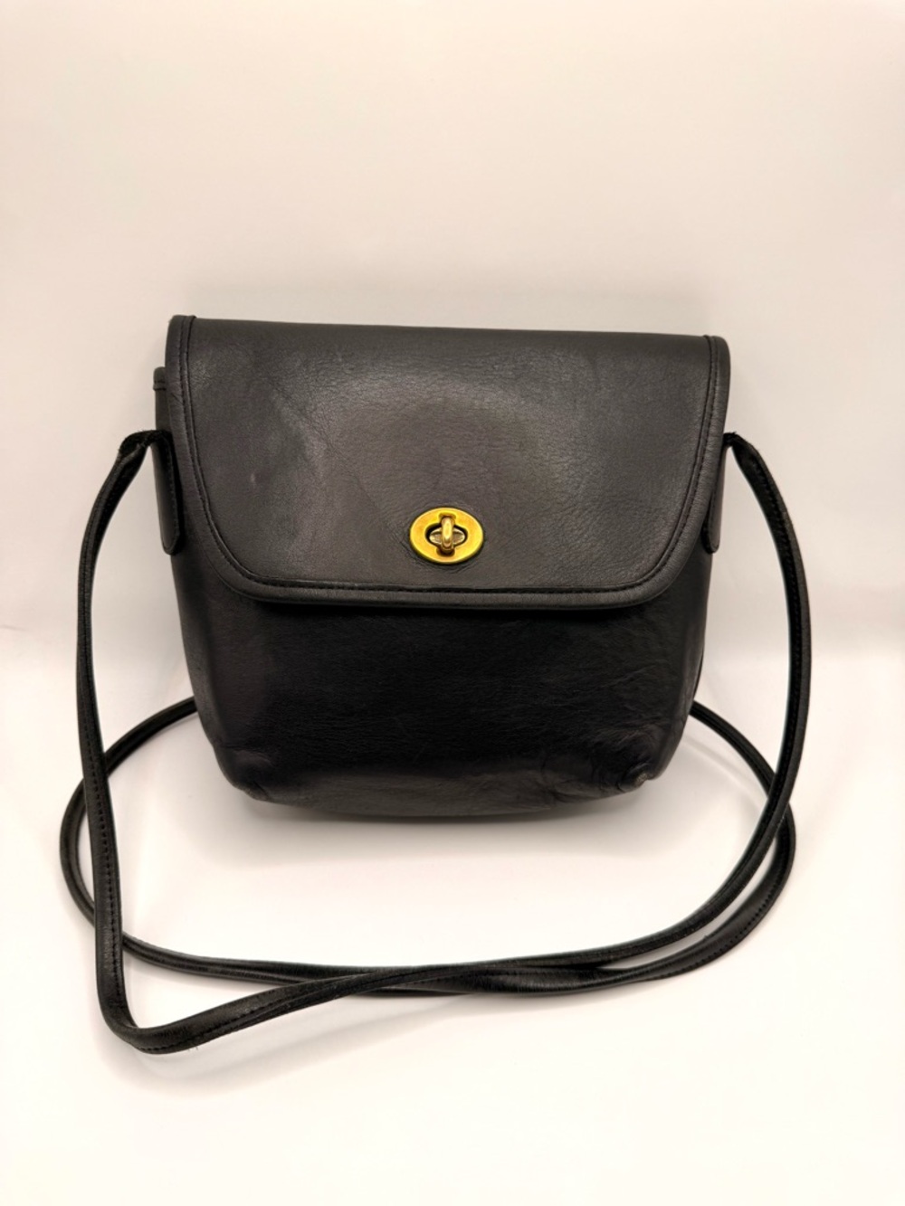 Vintage Coach Quincey Black Crossbody Bag